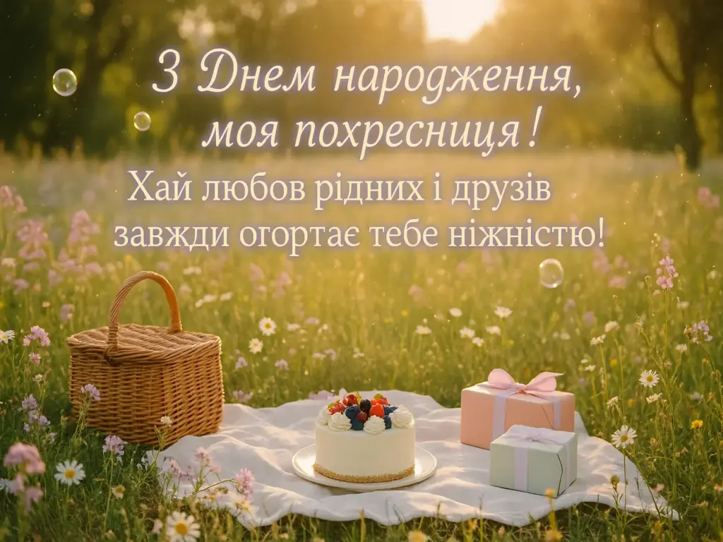 Зворушливі привітання з днем народження похресниці