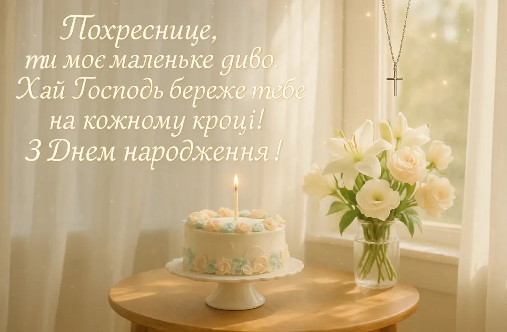 Зворушливі привітання з днем народження похресниці