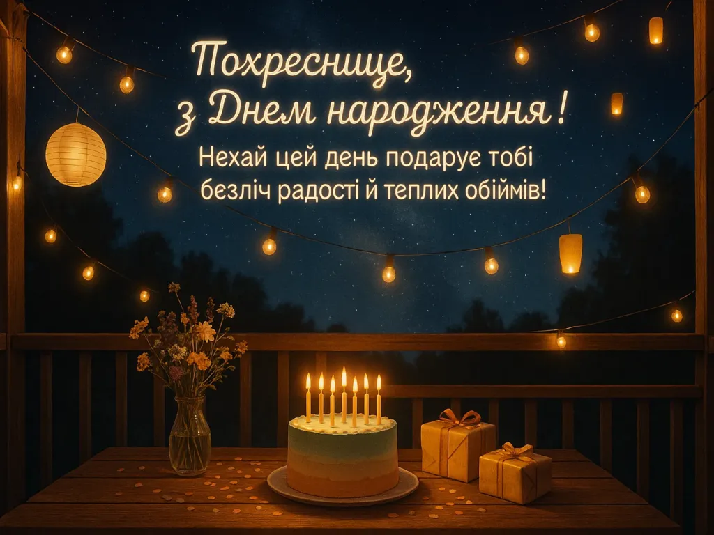 Зворушливі привітання з днем народження похресниці