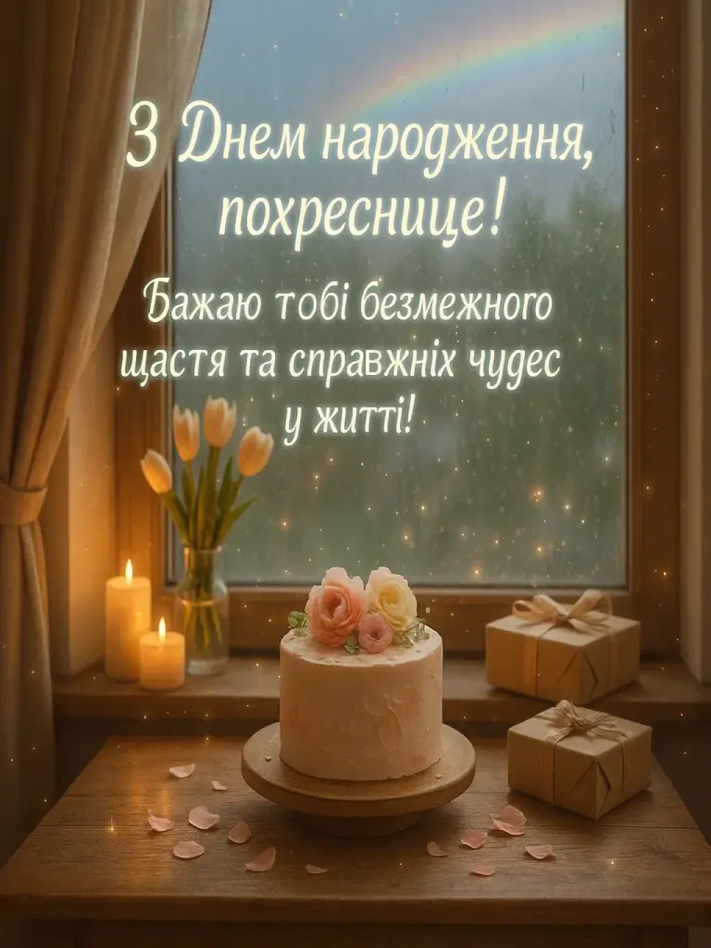 Зворушливі привітання з днем народження похресниці