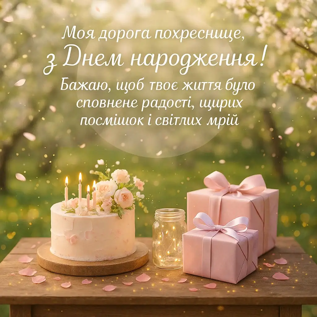 Зворушливі привітання з днем народження похресниці