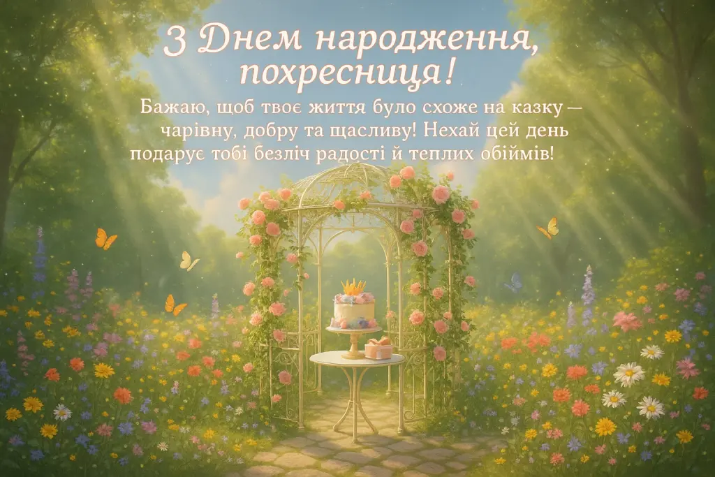 Зворушливі привітання з днем народження похресниці