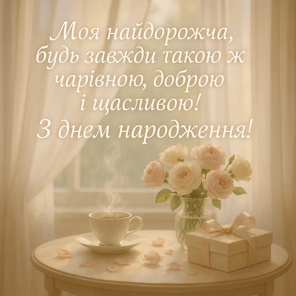 Привітання з днем народження жінці коханій дружині