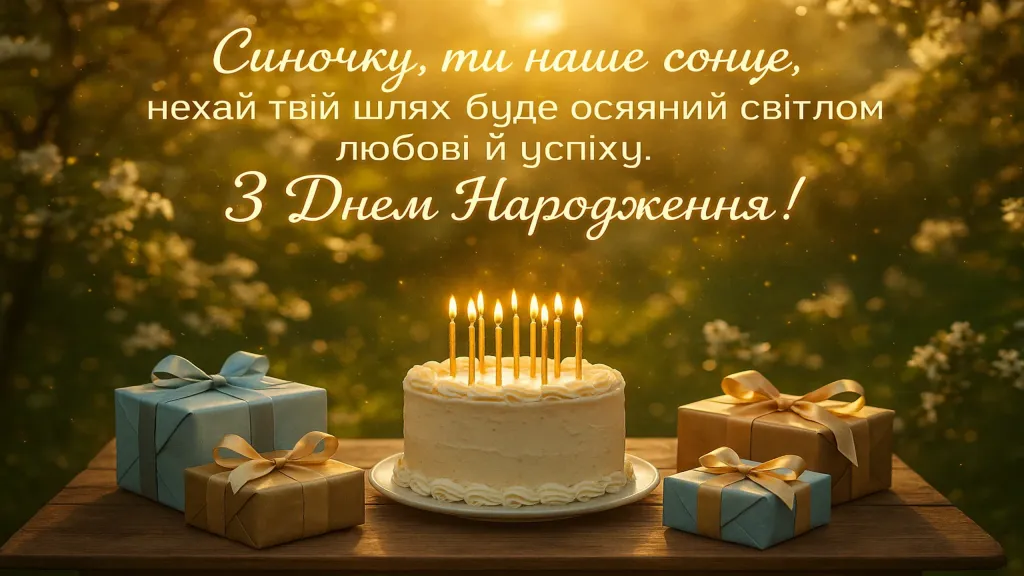 Зворушливі привітання з днем народження сину від мами і тата