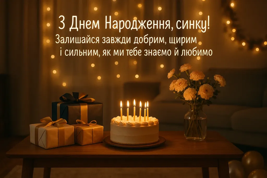 Зворушливі привітання з днем народження сину від мами і тата