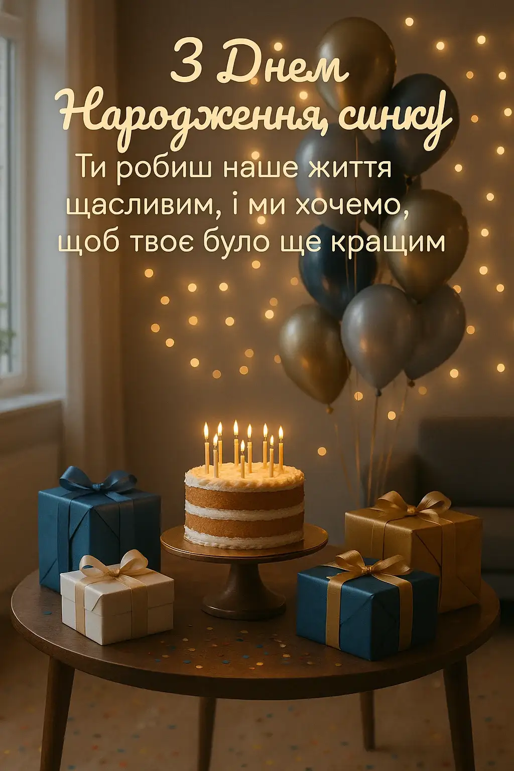 Зворушливі привітання з днем народження сину від мами і тата