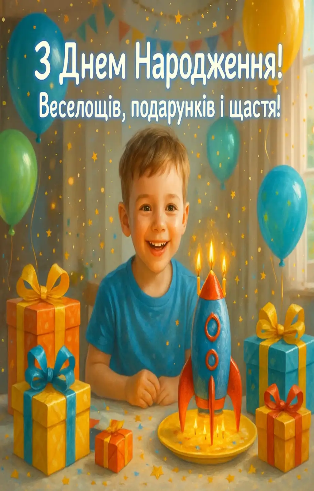 Привітання з днем народження хлопчика