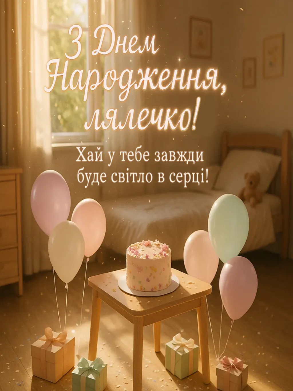 Зворушливе привітання з днем народження дівчинці
