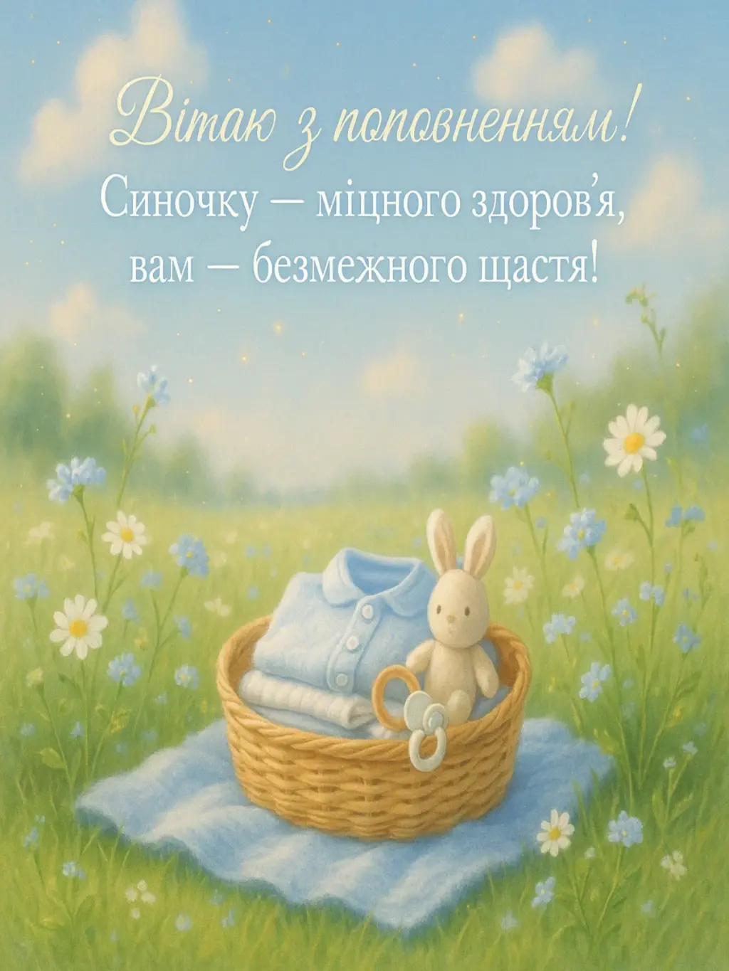 Привітання з народженням сина відкритки