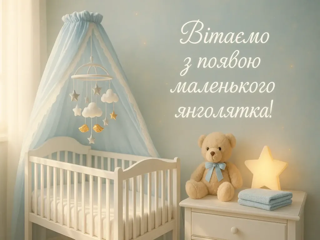 Привітання з народженням сина відкритки