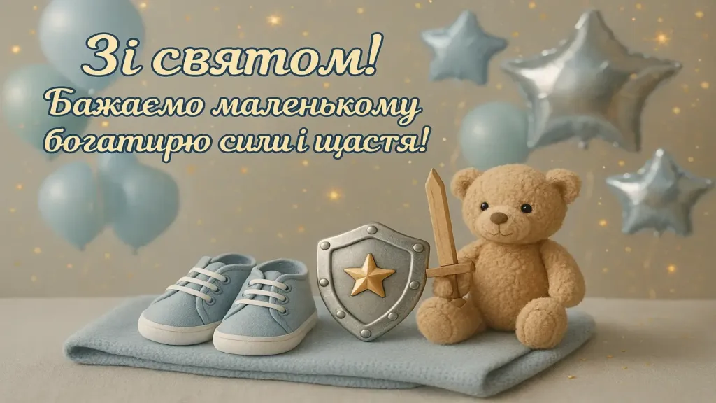Привітання з народженням сина відкритки