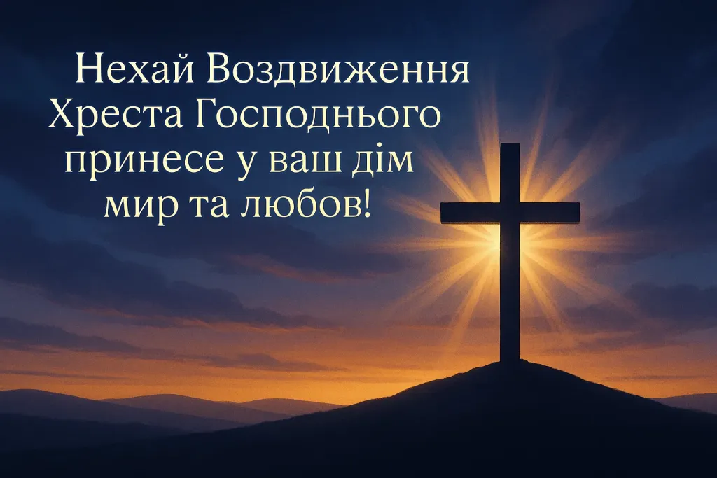 Привітання з воздвиженням хреста господнього