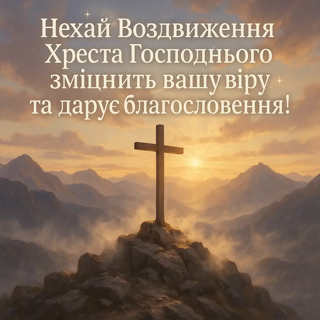 Привітання з воздвиженням хреста господнього