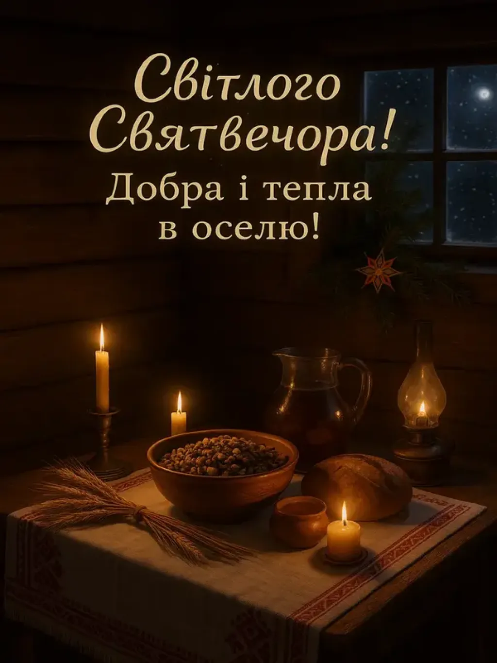 Привітання на святий вечір