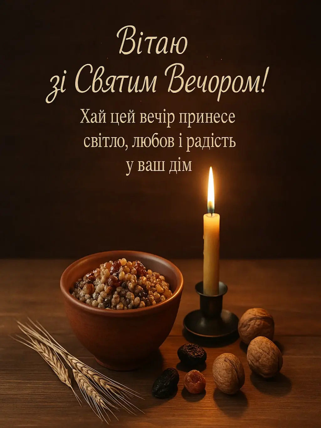 Привітання на святий вечір