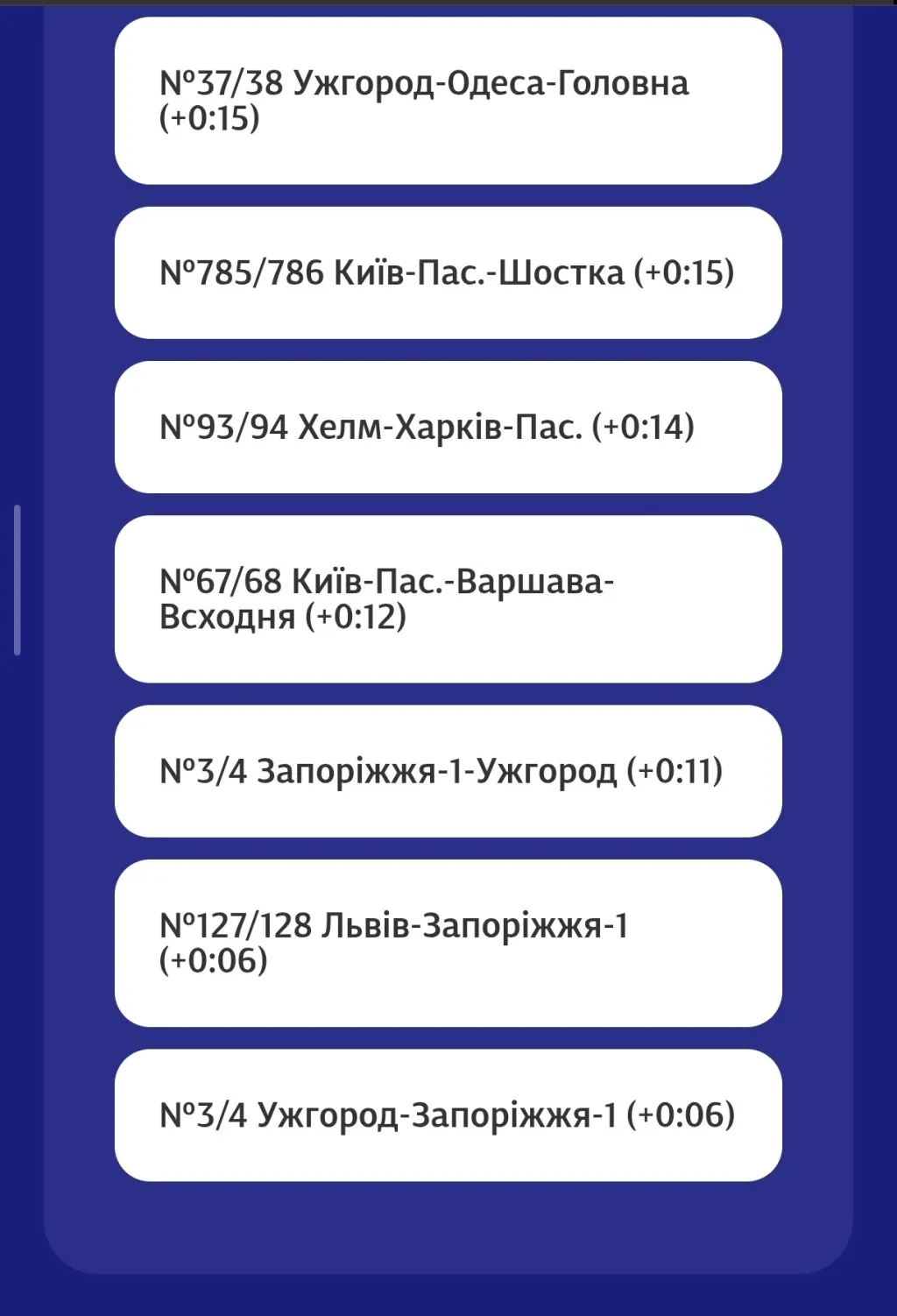 Через ракетний обстріл Одещини поїзди до Прикарпаття курсують із затримками