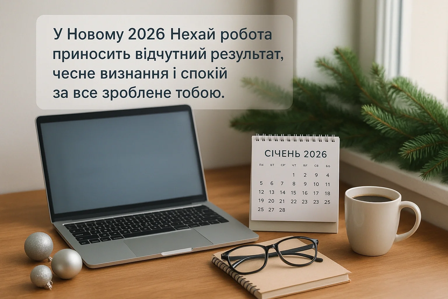Теплі привітання з Новим роком 2026