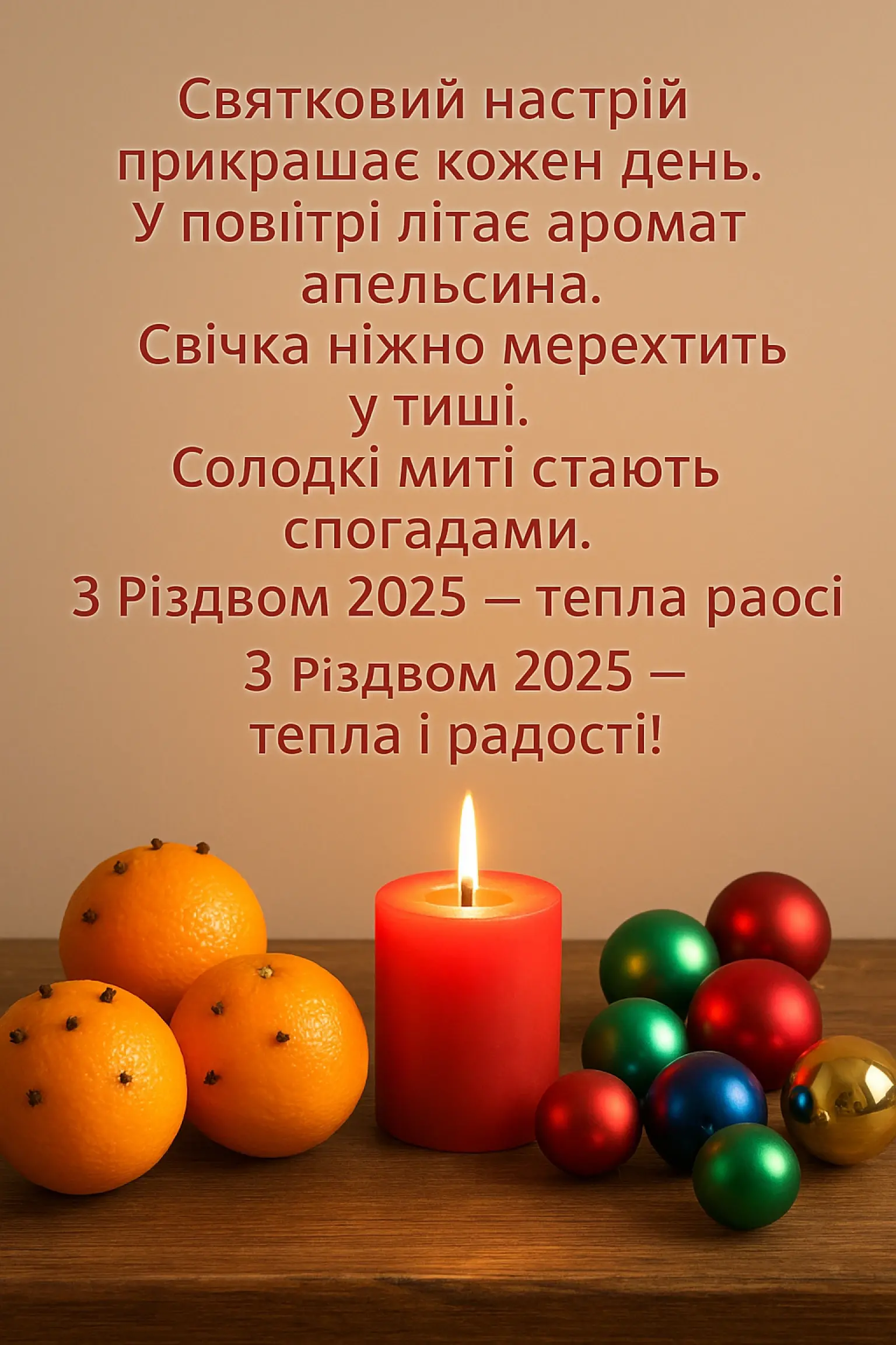 Привітання з різдвом 2025