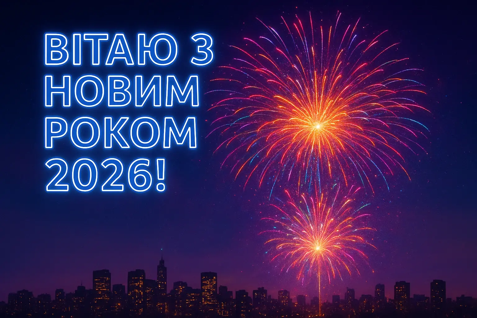 Привітання з прийдешнім новим роком 2026