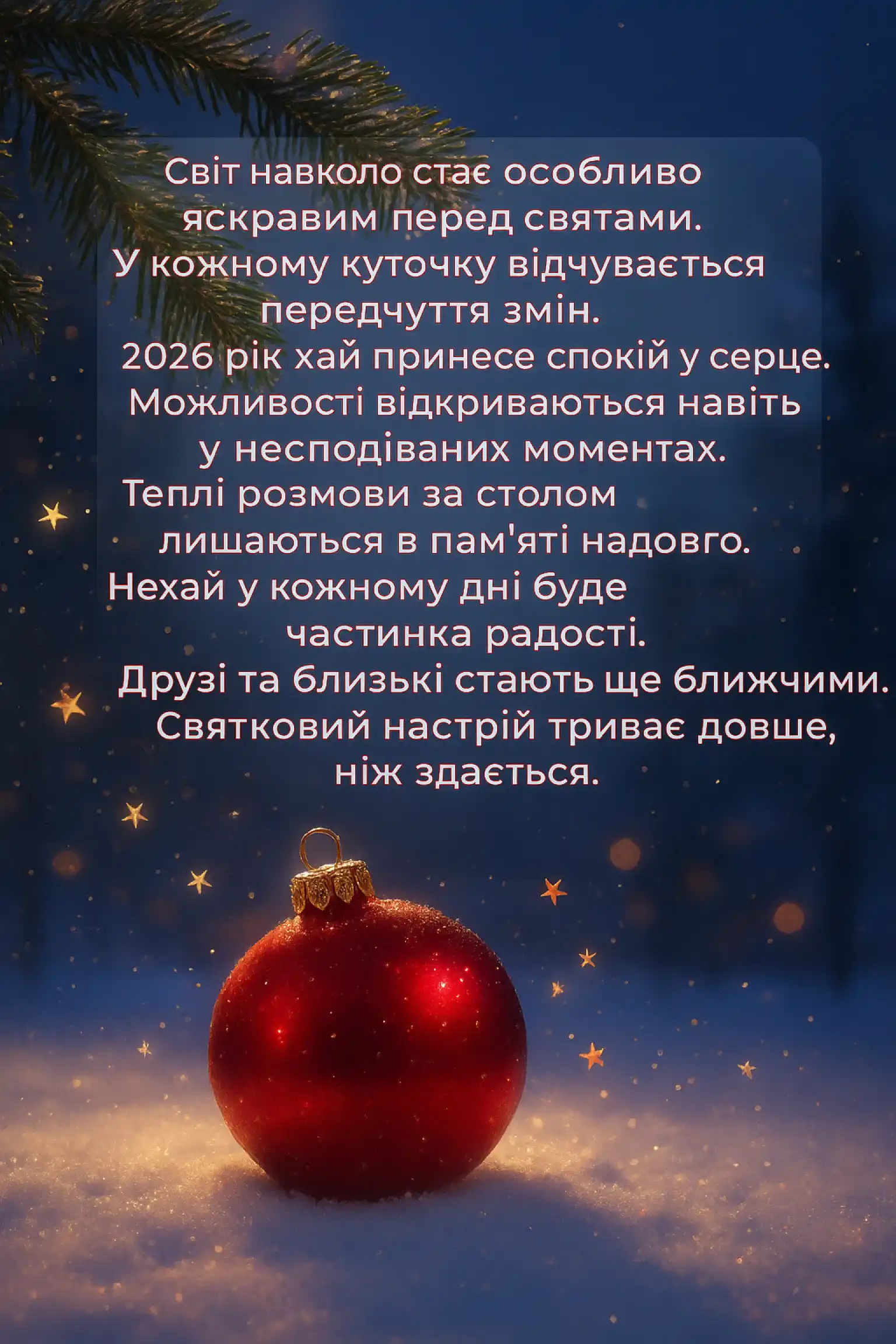Привітання з прийдешнім новим роком 2026