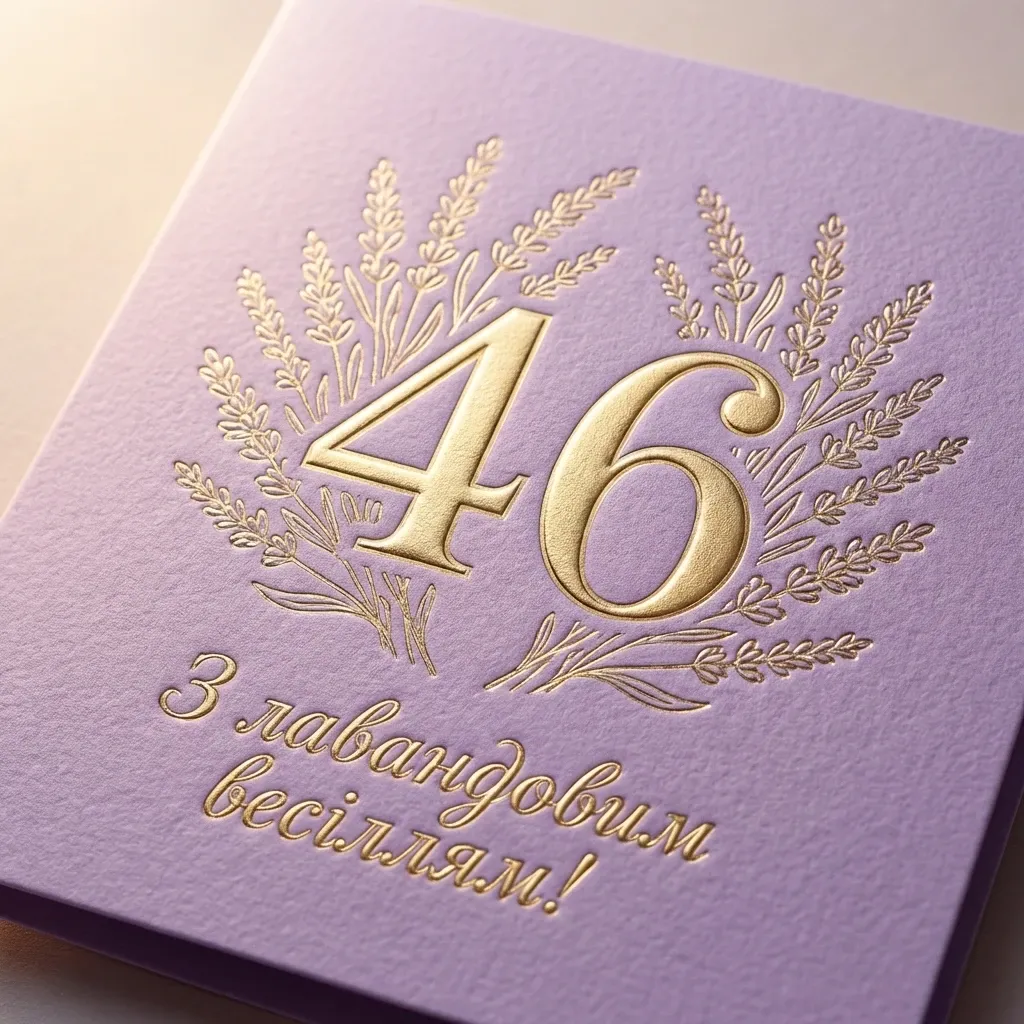 46 років лавандове весілля привітання