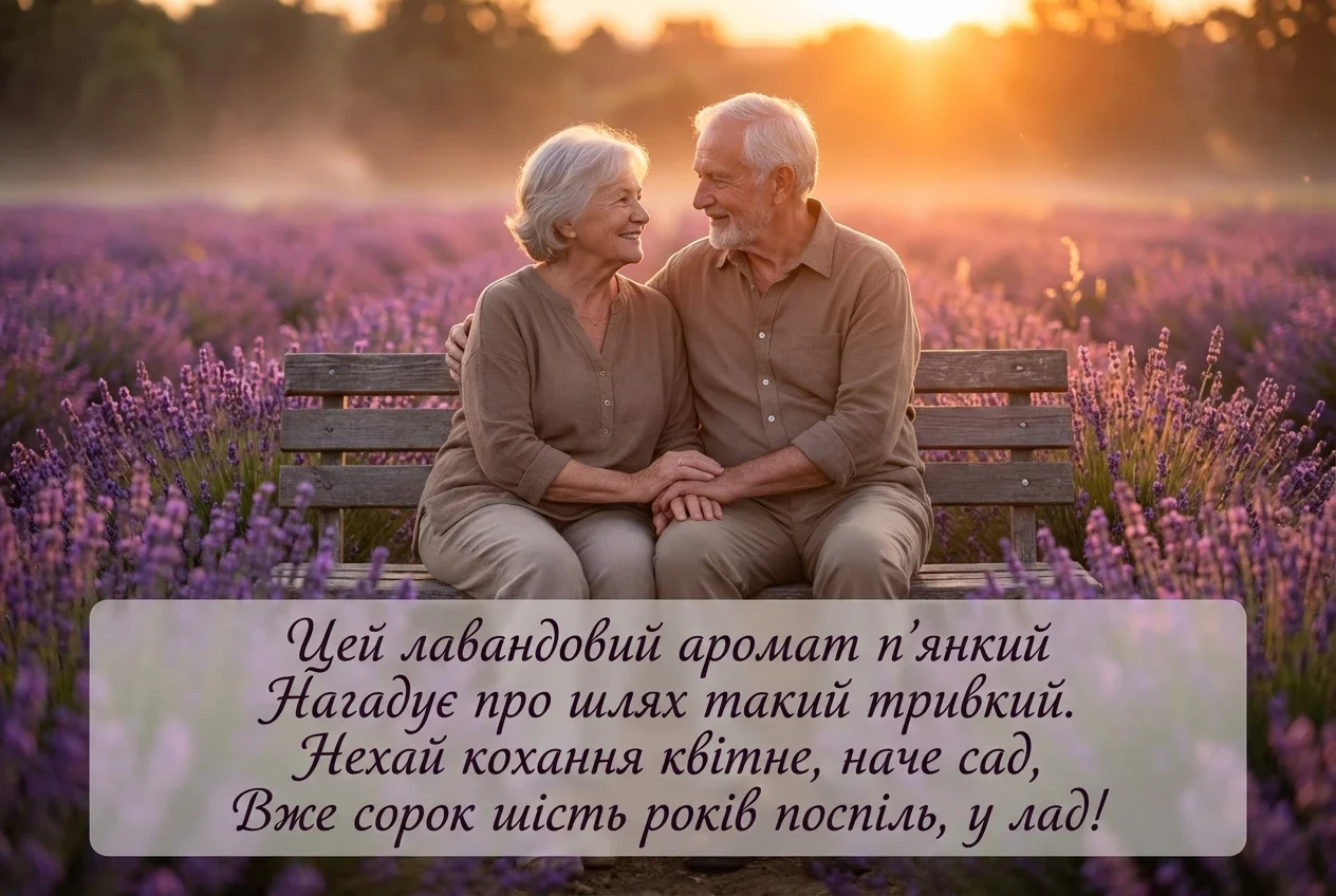 46 років лавандове весілля привітання
