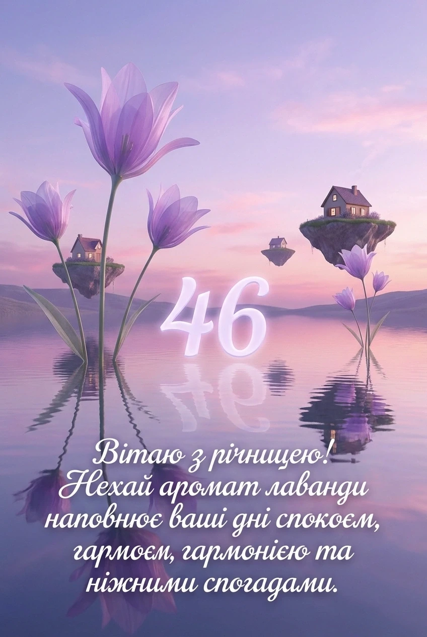 46 років лавандове весілля привітання