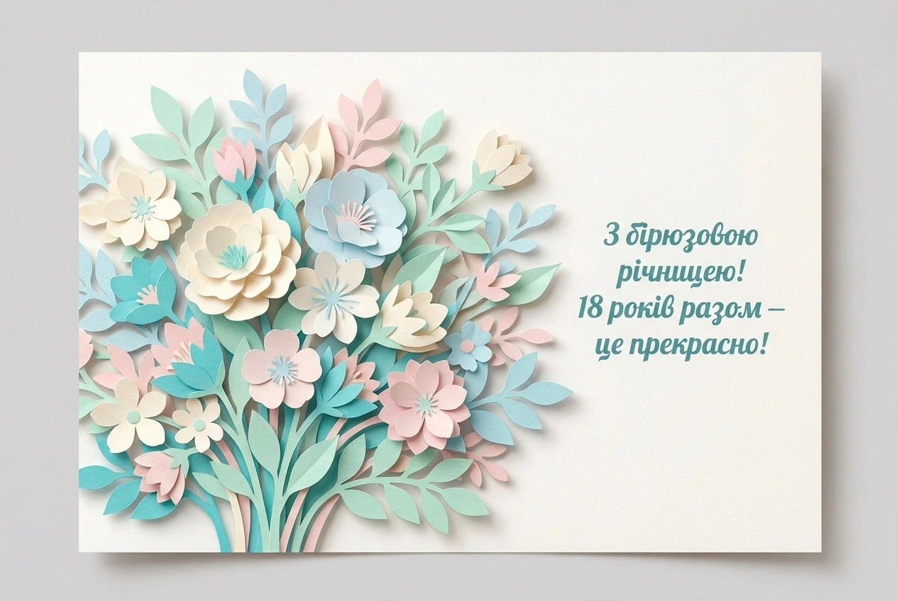 вітання з річницею весілля 18 років