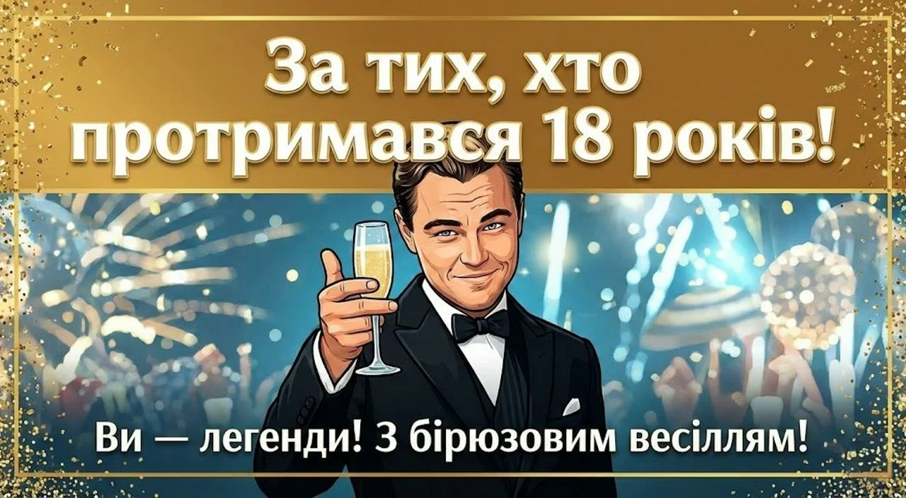 Привітання з річницею весілля 18 років