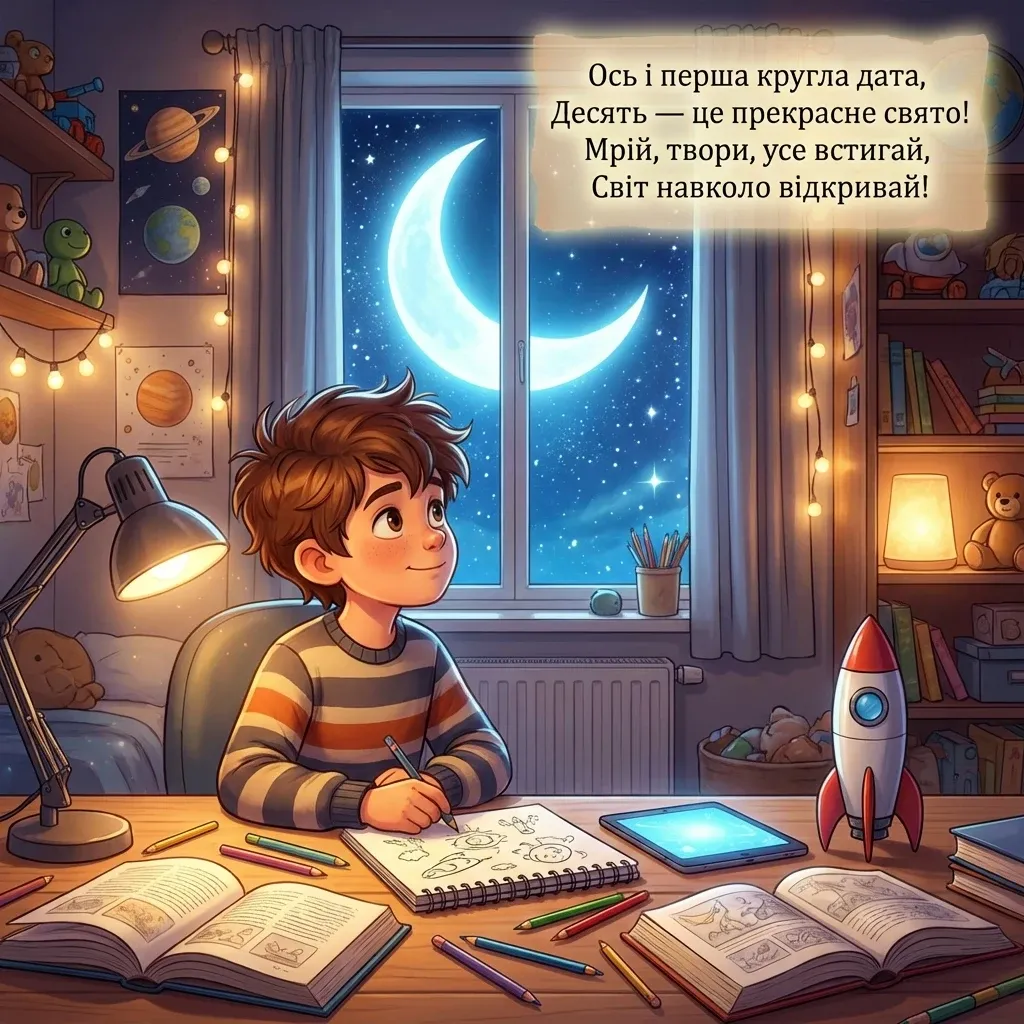 з днем народження 10 років своїми словами
