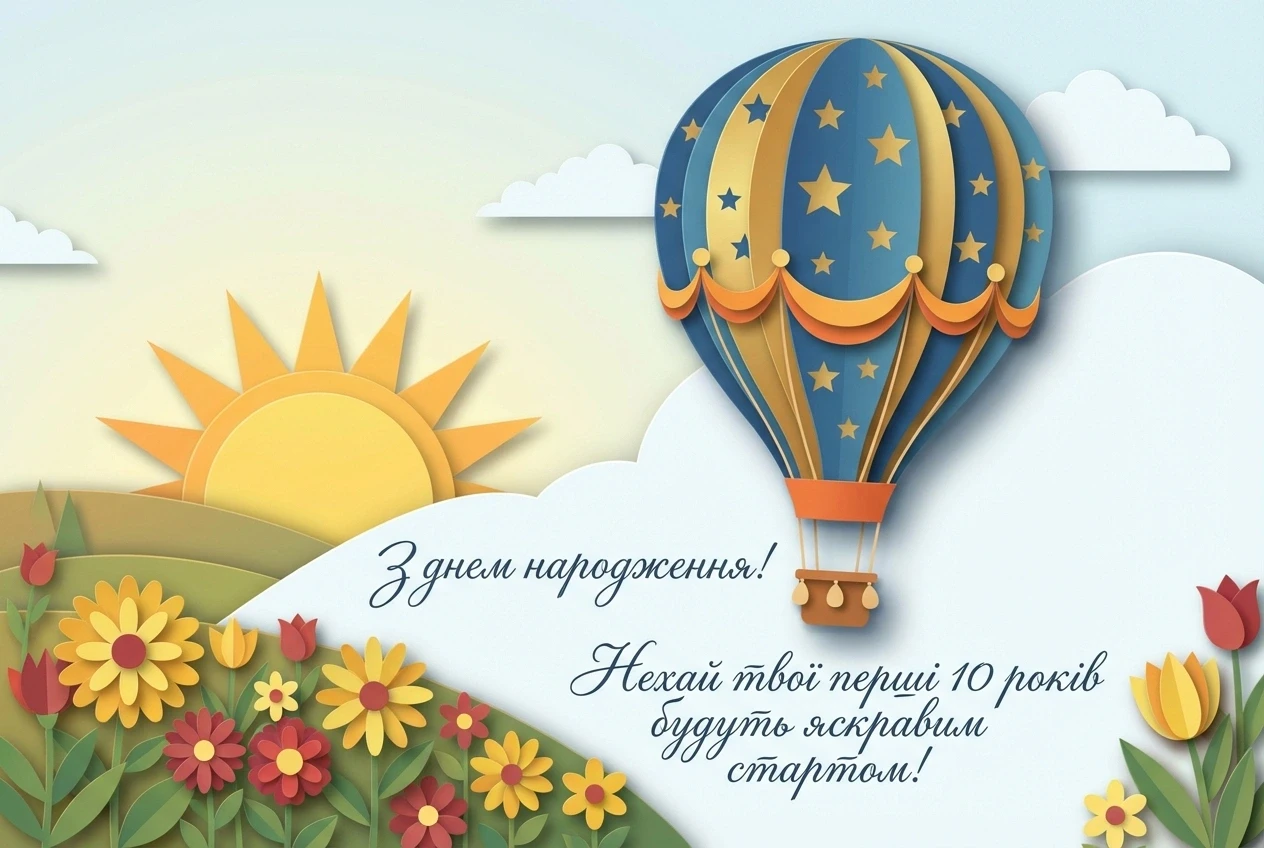 з днем народження 10 років своїми словами