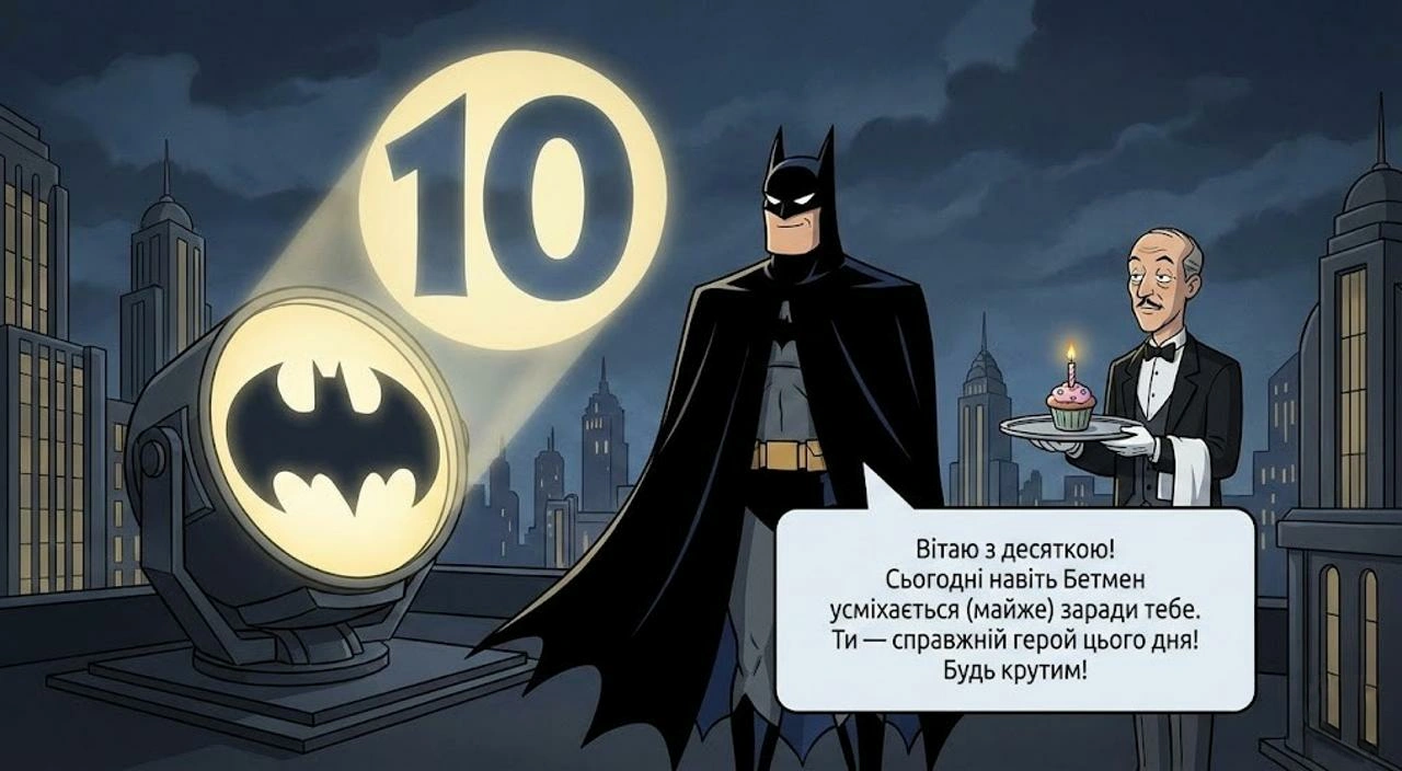 Привітання з днем народження на 10 років своїми словами
