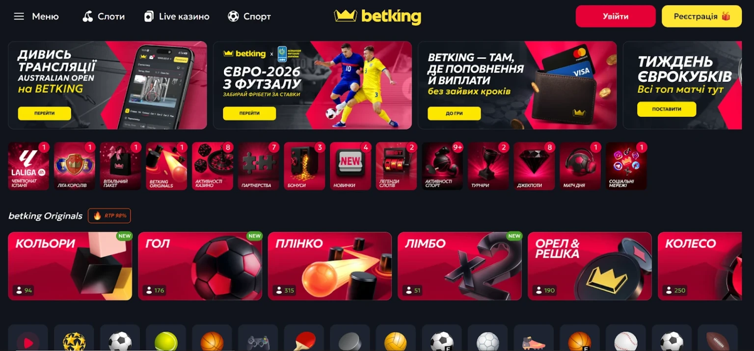Betking казино: як швидко розібратися в інтерфейсі платформи