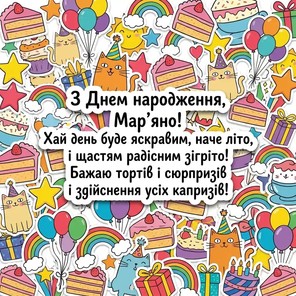 марʼяна з днем народження