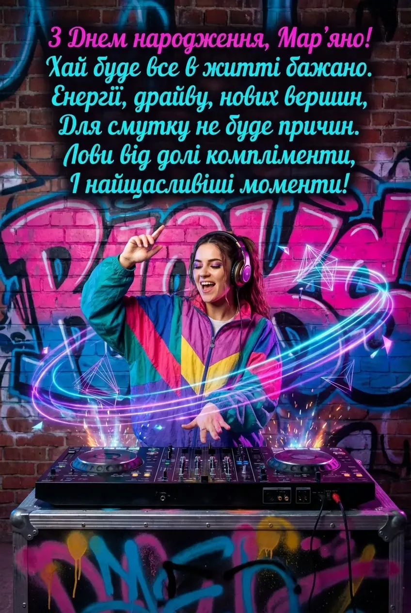 марʼяна з днем народження
