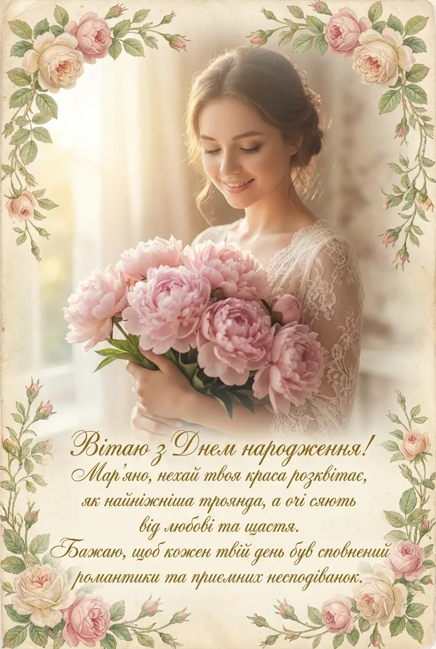 марʼяна з днем народження