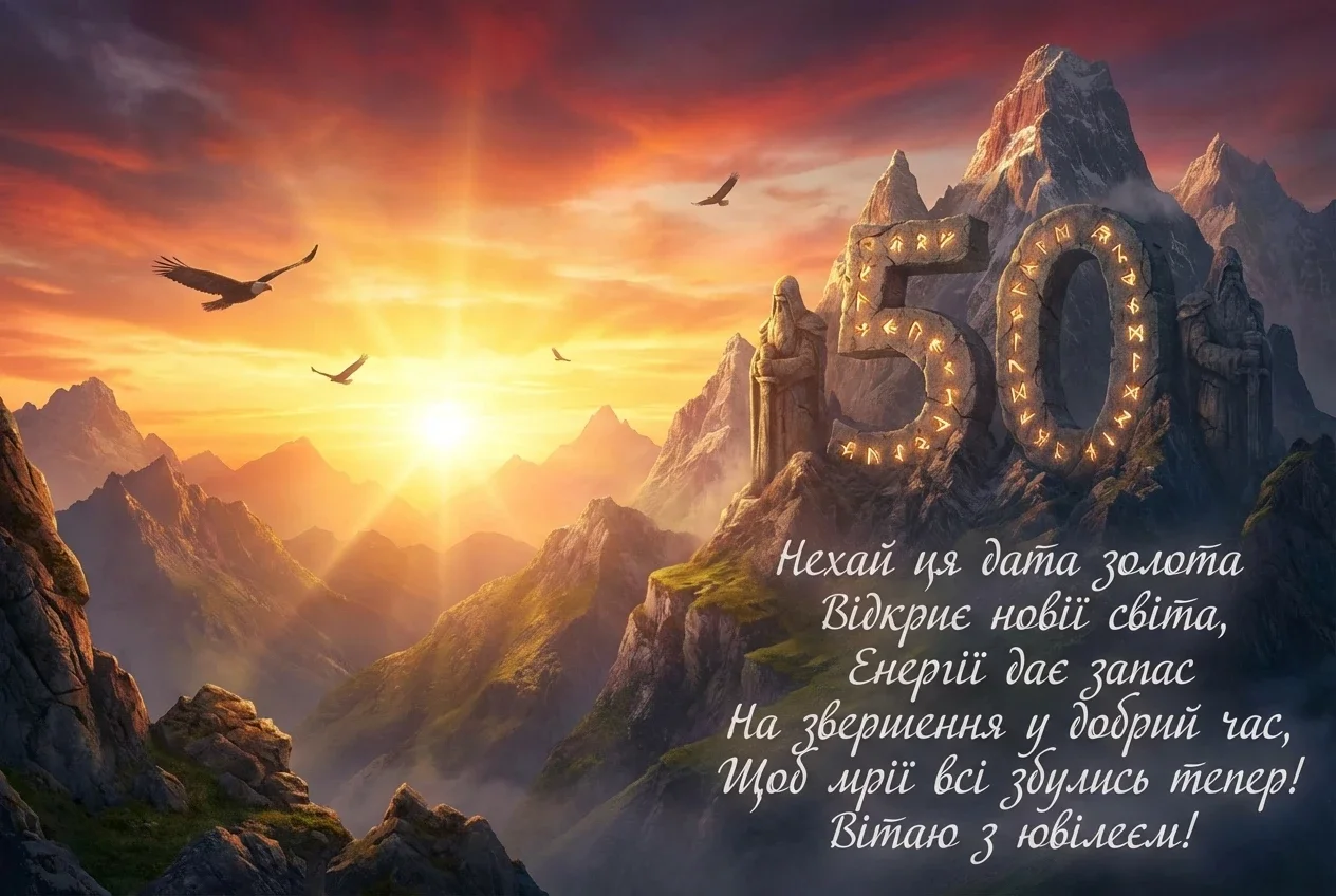 з ювілеєм 50 чоловіку
