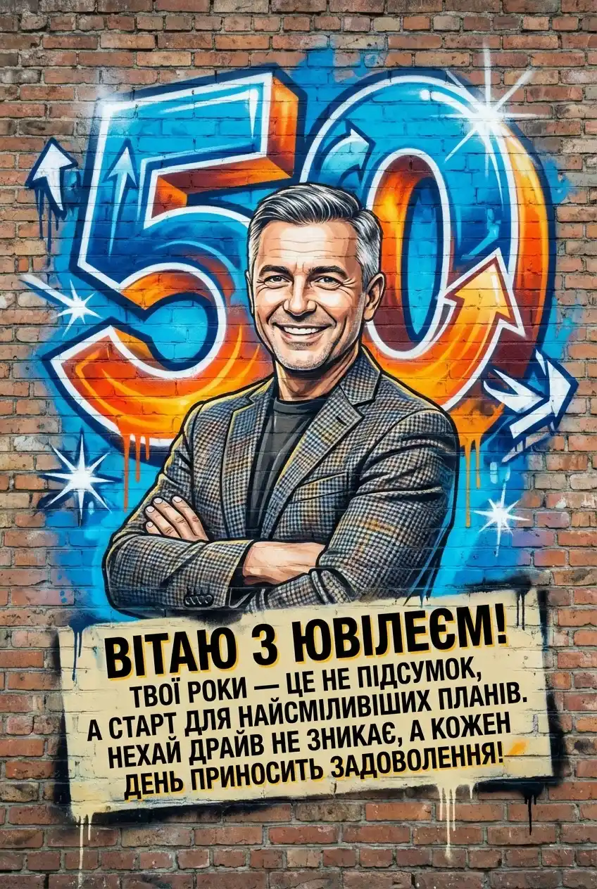 з ювілеєм 50 чоловіку