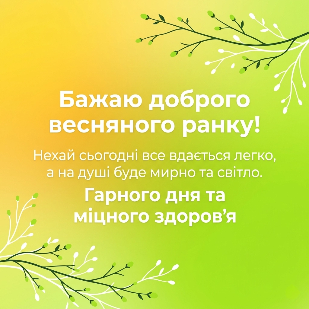 Доброго весняного ранку: красиві картинки та душевні побажання для чудового настрою