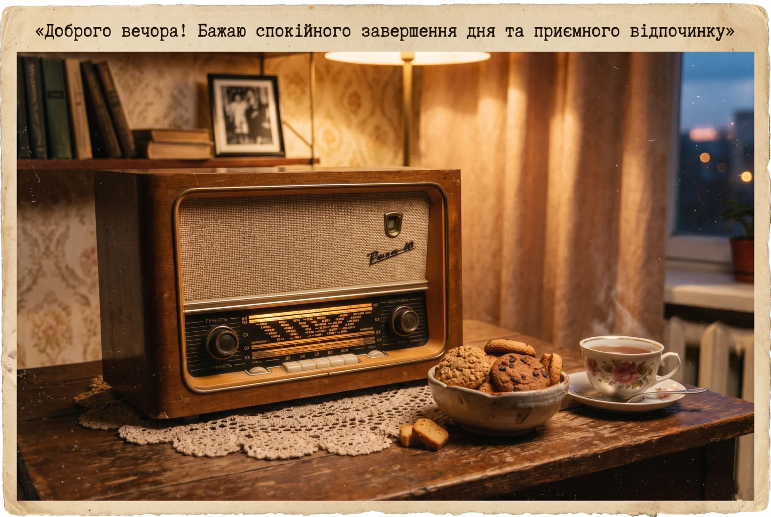 Доброго вечора: найтепліші побажання та затишні листівки для близьких