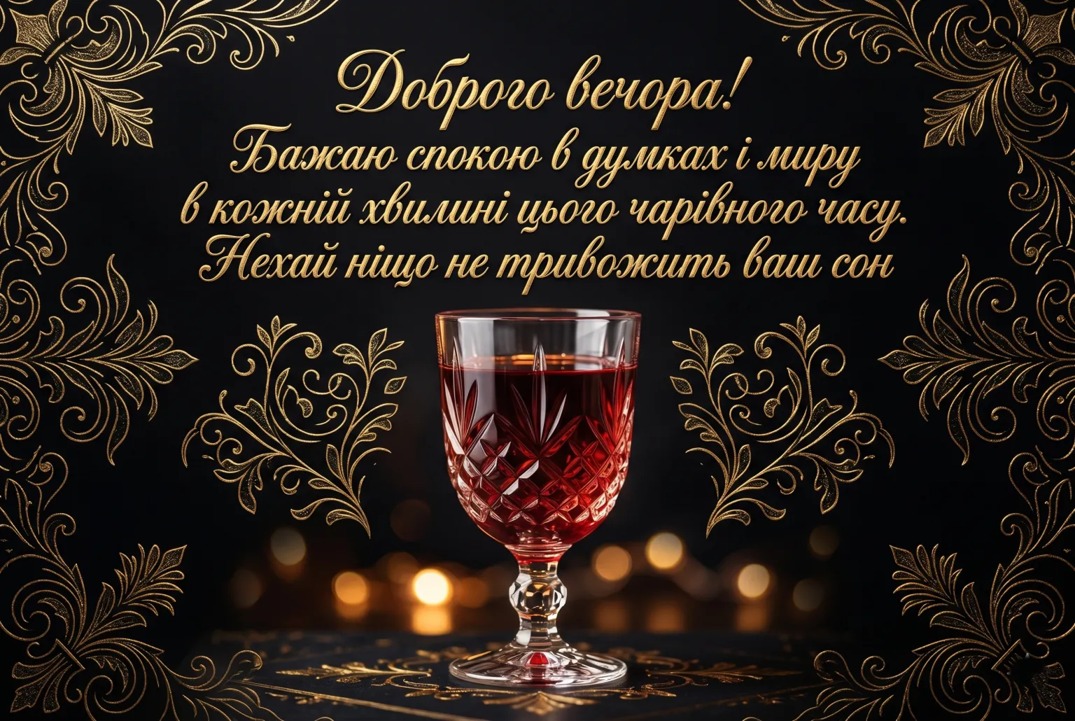 Доброго вечора: найтепліші побажання та затишні листівки для близьких