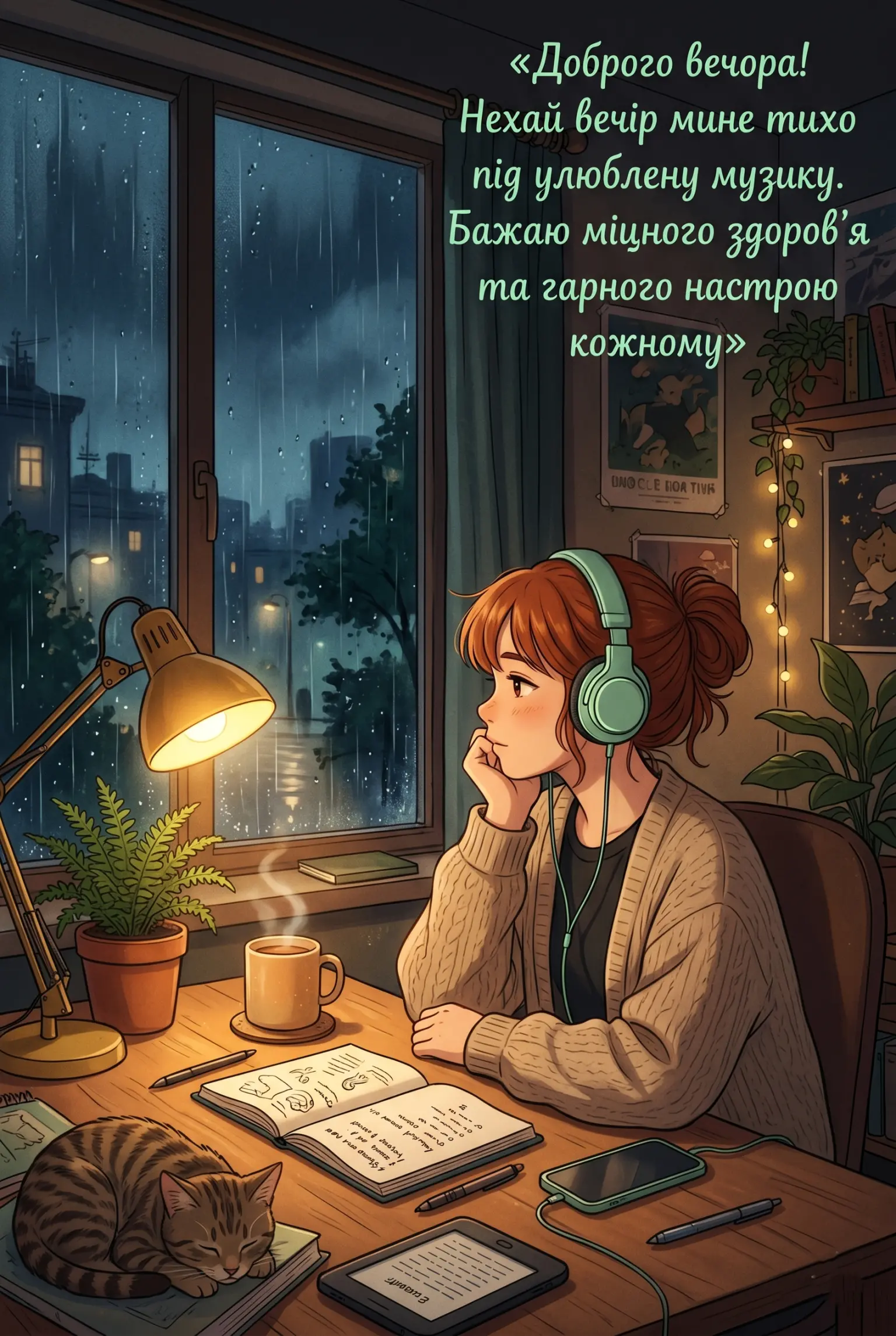 Доброго вечора: найтепліші побажання та затишні листівки для близьких