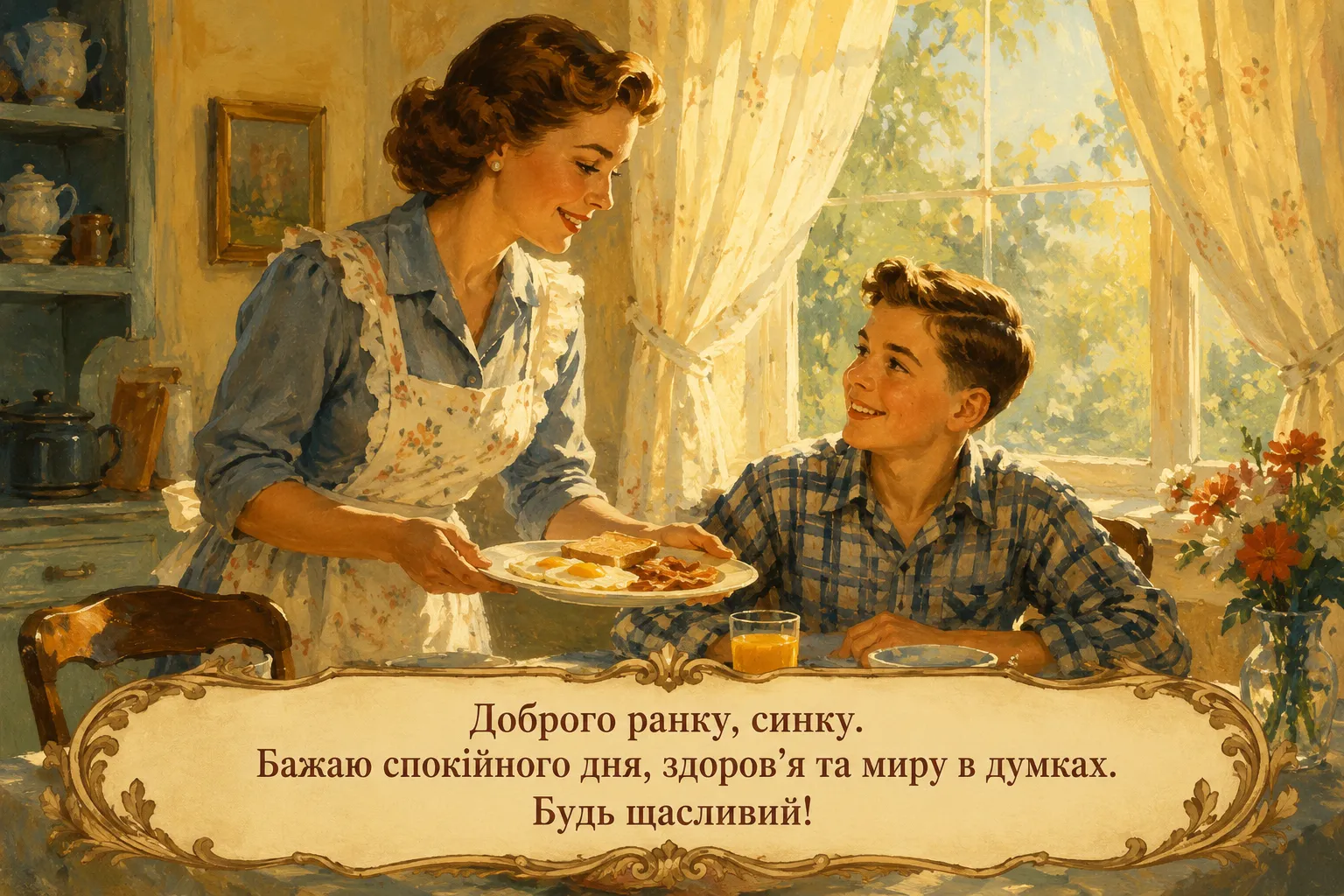 Доброго ранку, синку: найтепліші картинки та душевні побажання для улюбленого сина
