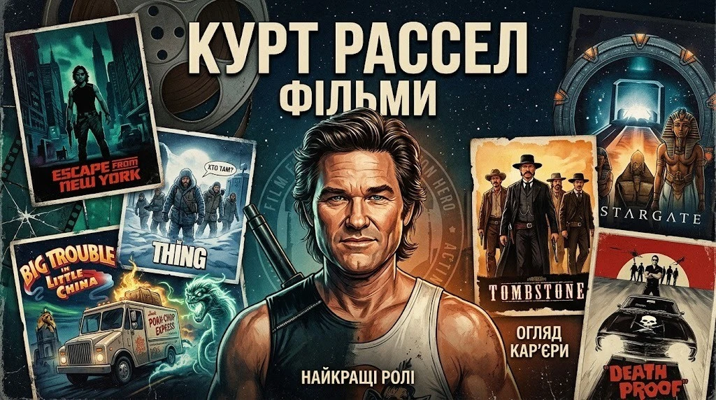 Усі фільми Курта Расселла: від дебюту до блокбастерів