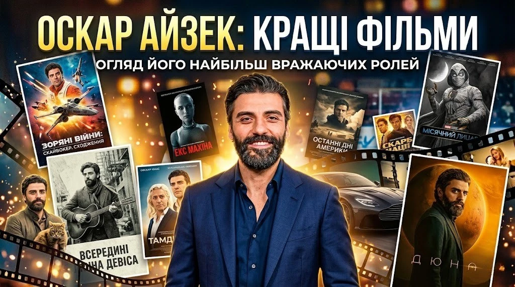 Повний список фільмів Оскара Айзека з описами та рейтингами