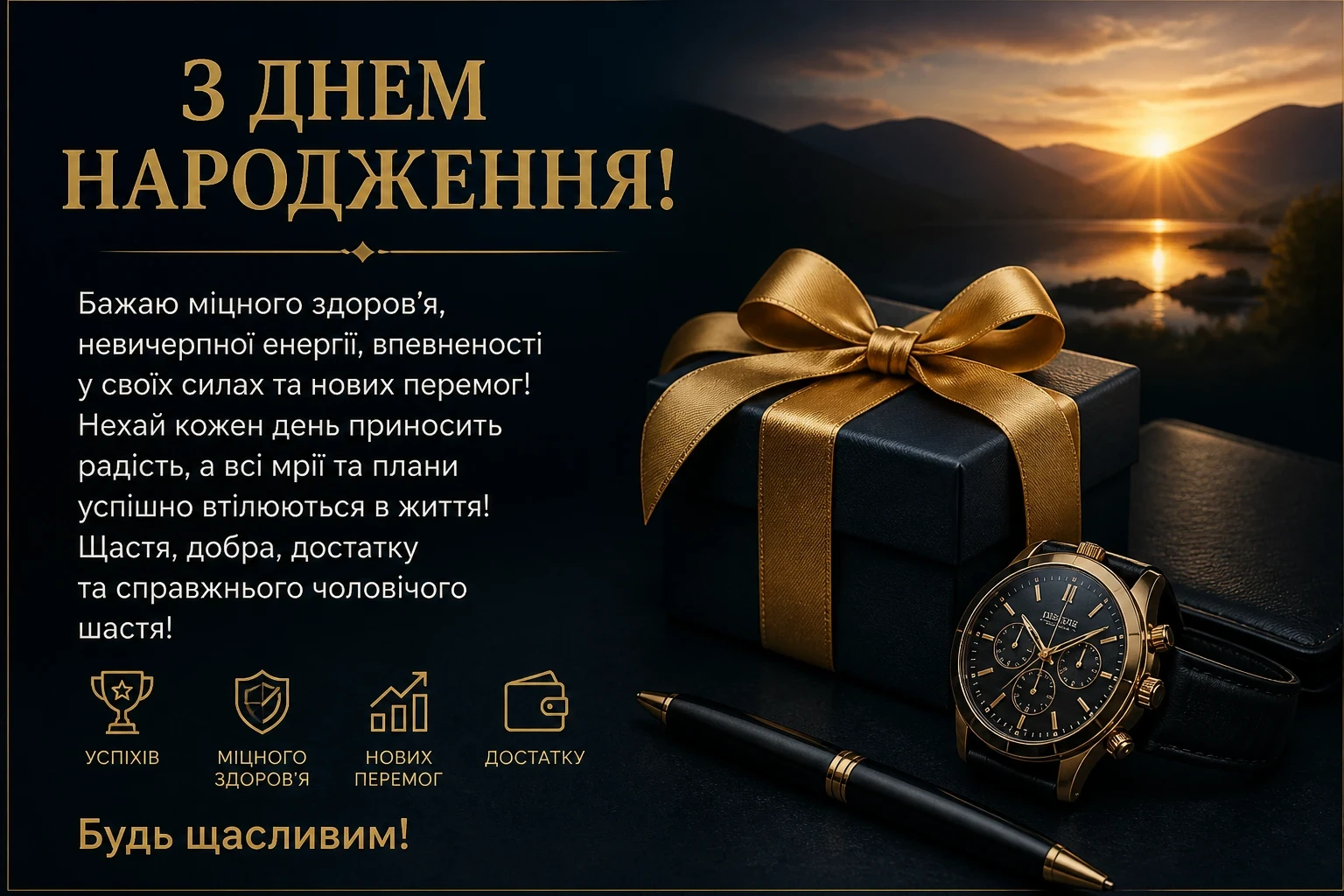Скачати привітання з днем народження для чоловіків
