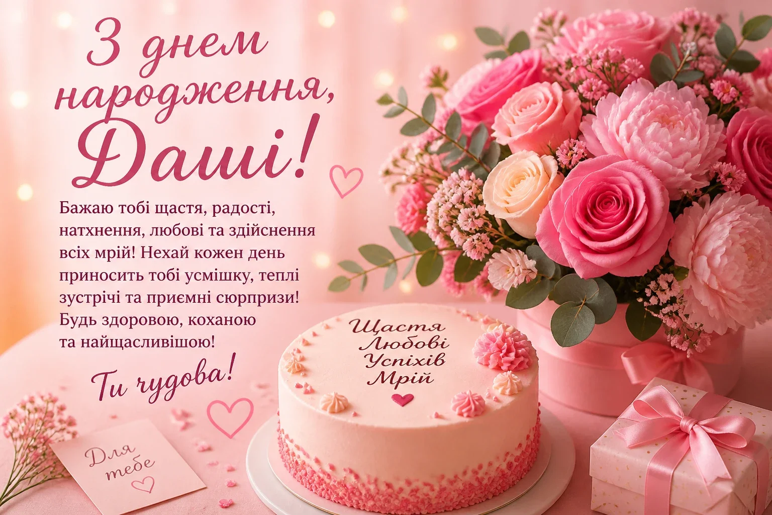 З днем народження для Даші