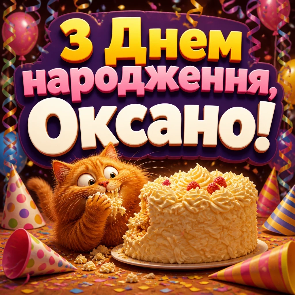 з днем народження оксана