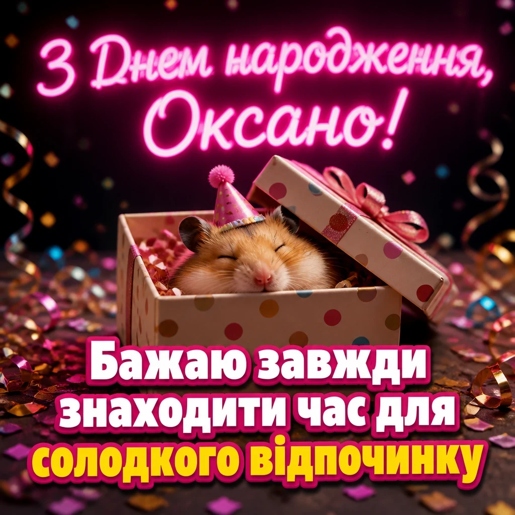 з днем народження оксана