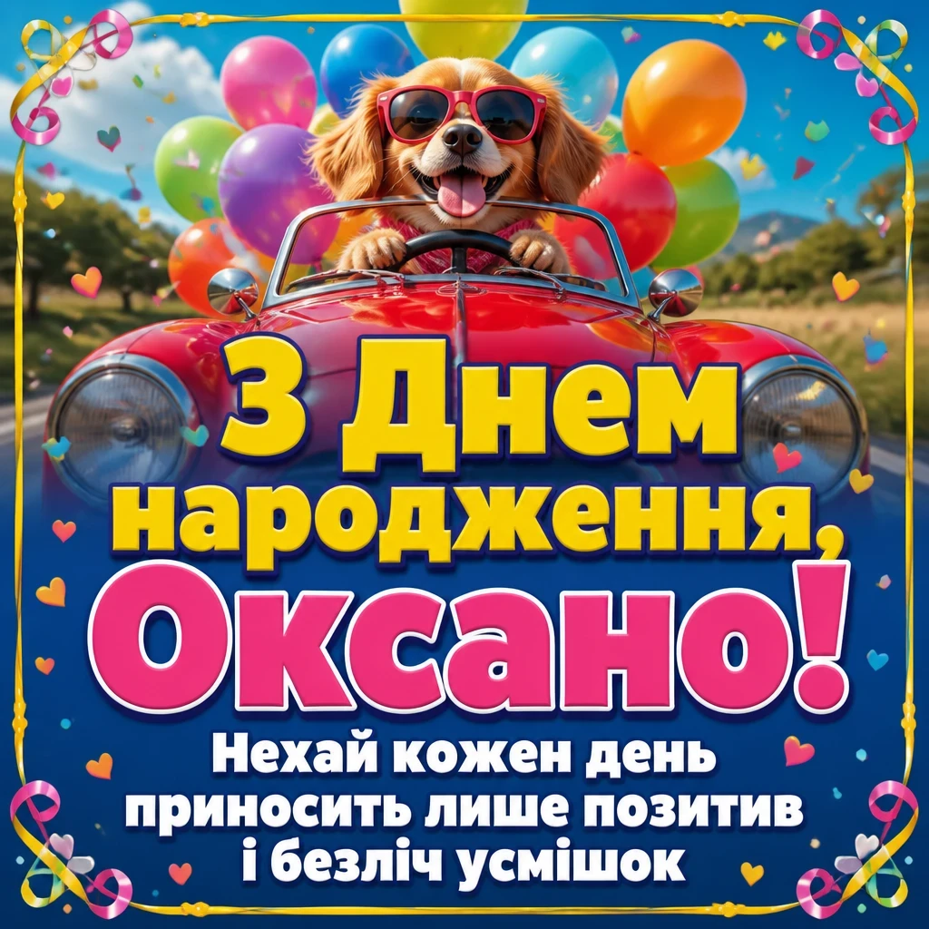 з днем народження оксана
